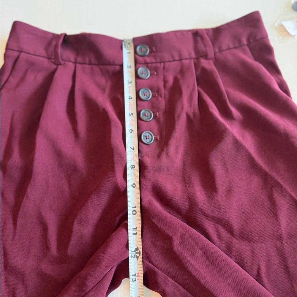 NWT Anthropologie 4 Sasha Button-Fly Tapered Crepe Pants